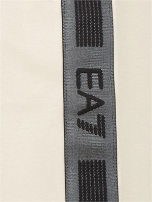 Pantaloni jogger EA7 Logo Series in misto cotone avorio in UOMO