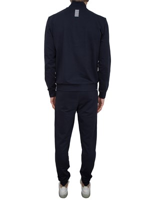 Tuta Ea7 Core Identity in cotone blu in UOMO