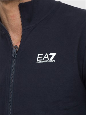 Tuta Ea7 Core Identity in cotone blu in UOMO