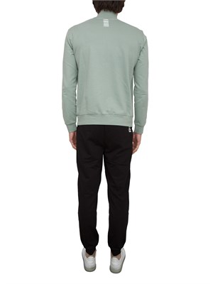 Tuta Ea7 Core Identity in cotone verde in UOMO