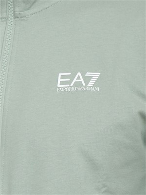 Tuta Ea7 Core Identity in cotone verde in UOMO