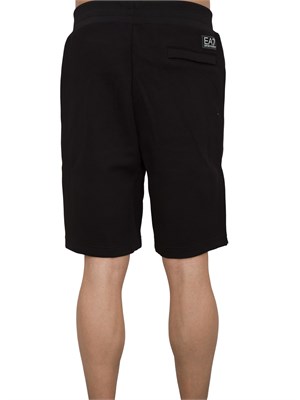 Bermuda sportivo EA7 con zip laterale nero in UOMO