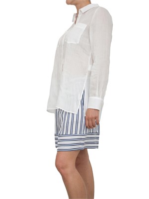 Camicia bianca Marella in ramiè trasparente in DONNA