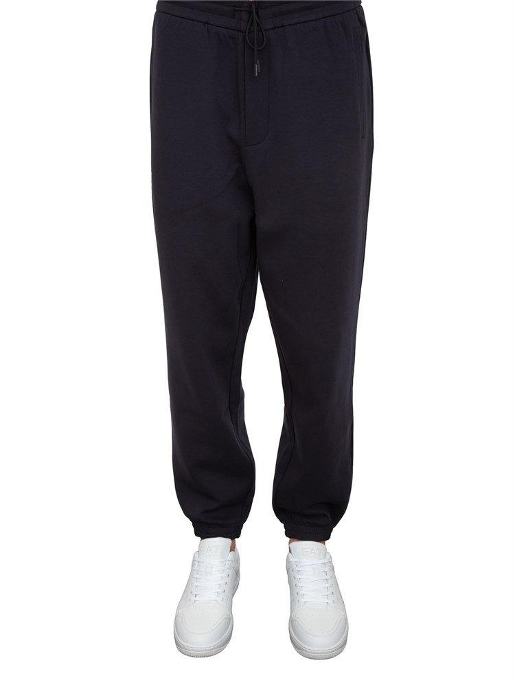 Pantaloni jogger blu Emporio Armani uomo con coulisse