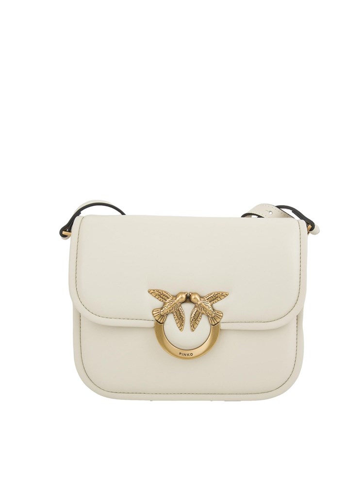 Borsetta squadrata a spalla Pinko Love Bag Box in nappa bianca