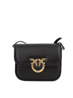 Borsetta squadrata a spalla Pinko Love Bag Box in nappa nera in DONNA