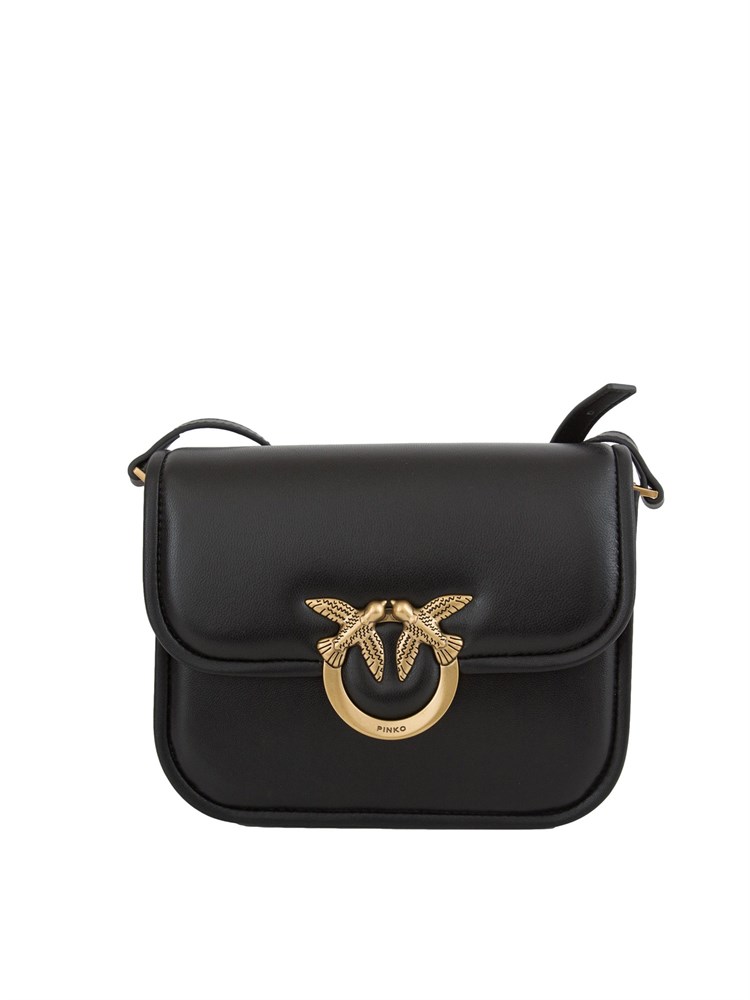 Borsetta squadrata a spalla Pinko Love Bag Box in nappa nera