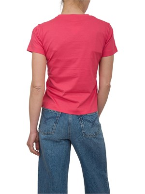T-shirt corallo Pinko con ricamo gioiello Love Birds in DONNA