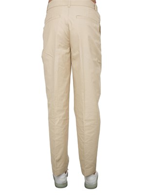 Pantaloni Hugo relaxed fit in misto cotone beige in UOMO