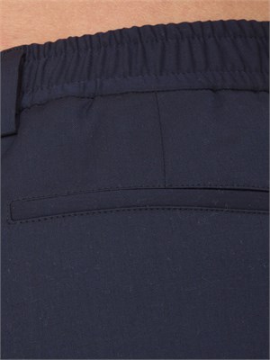 Pantaloni chino Corneliani blu scuro in tessuto tecnico di lana in UOMO