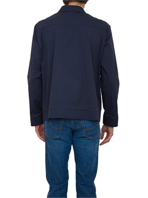 Giubbino blu Corneliani in tessuto tecnico anti pioggia e anti piega in UOMO