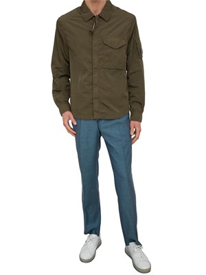 Giubbino camicia C.P. Company in nylon verde Limited Edition in UOMO
