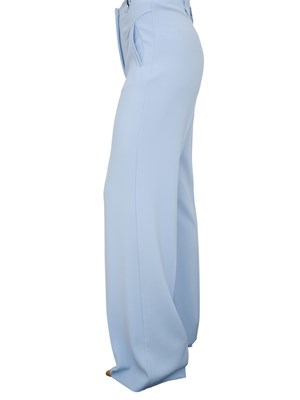 Pantaloni palazzo Patrizia Pepe in crêpe celeste in DONNA