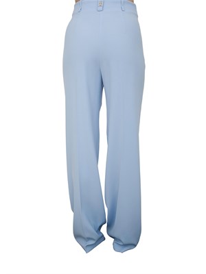 Pantaloni palazzo Patrizia Pepe in crêpe celeste in DONNA
