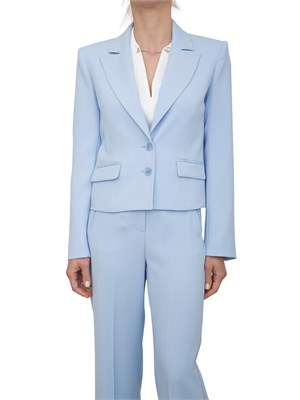 Giacca monopetto celeste Patrizia Pepe in crêpe in DONNA