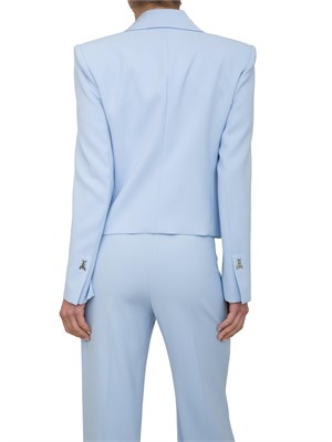 Giacca monopetto celeste Patrizia Pepe in crêpe in DONNA