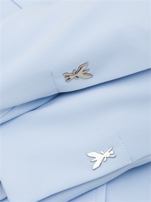 Giacca monopetto celeste Patrizia Pepe in crêpe in DONNA