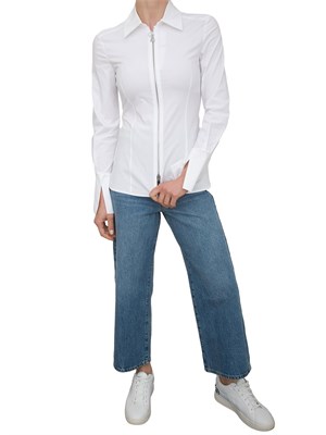 Camicia bianca manica lunga Patrizia Pepe con chiusura zip Fly in DONNA