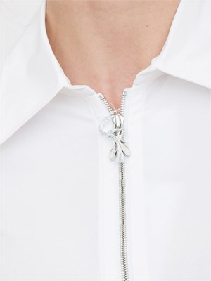 Camicia bianca manica lunga Patrizia Pepe con chiusura zip Fly in DONNA