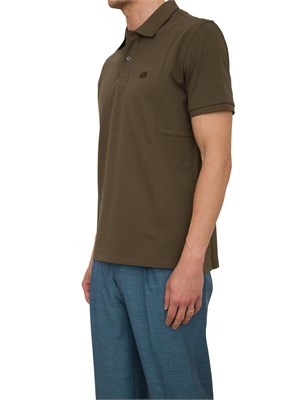 Polo verde uomo C.P. Company in cotone e logo ricamato in UOMO