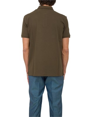Polo verde uomo C.P. Company in cotone e logo ricamato in UOMO