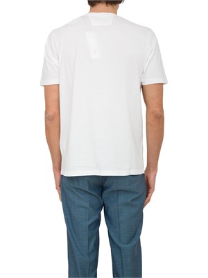 T-shirt uomo bianca C.P. Company in cotone con stampa logo in UOMO