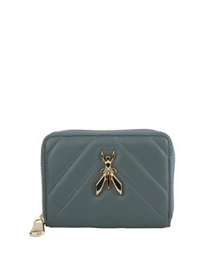Portafoglio Patrizia Pepe in pelle azzurra con zip in DONNA