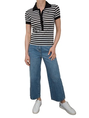 T-shirt Patrizia Pepe a righe in misto viscosa in DONNA