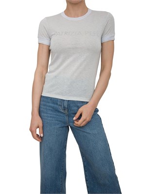 T-shirt Patrizia Pepe in maglia argento chiaro in DONNA