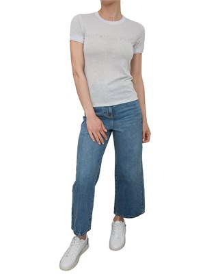 T-shirt Patrizia Pepe in maglia argento chiaro in DONNA