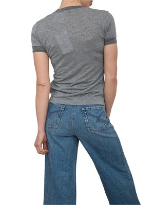 T-shirt Patrizia Pepe in maglia argento scuro in DONNA
