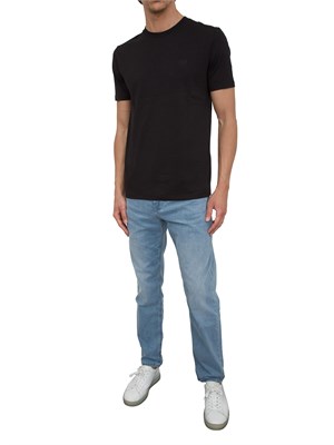 T-shirt girocollo Liu-jo nero con logo in UOMO