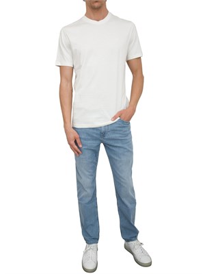 T-shirt girocollo Liu-jo avorio con logo in UOMO