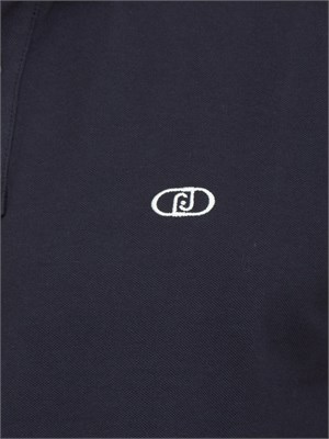 Polo Liu-jo blu con con logo a contrasto in UOMO