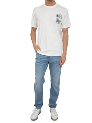 T-shirt Liu-jo avorio con grafica stampata in UOMO