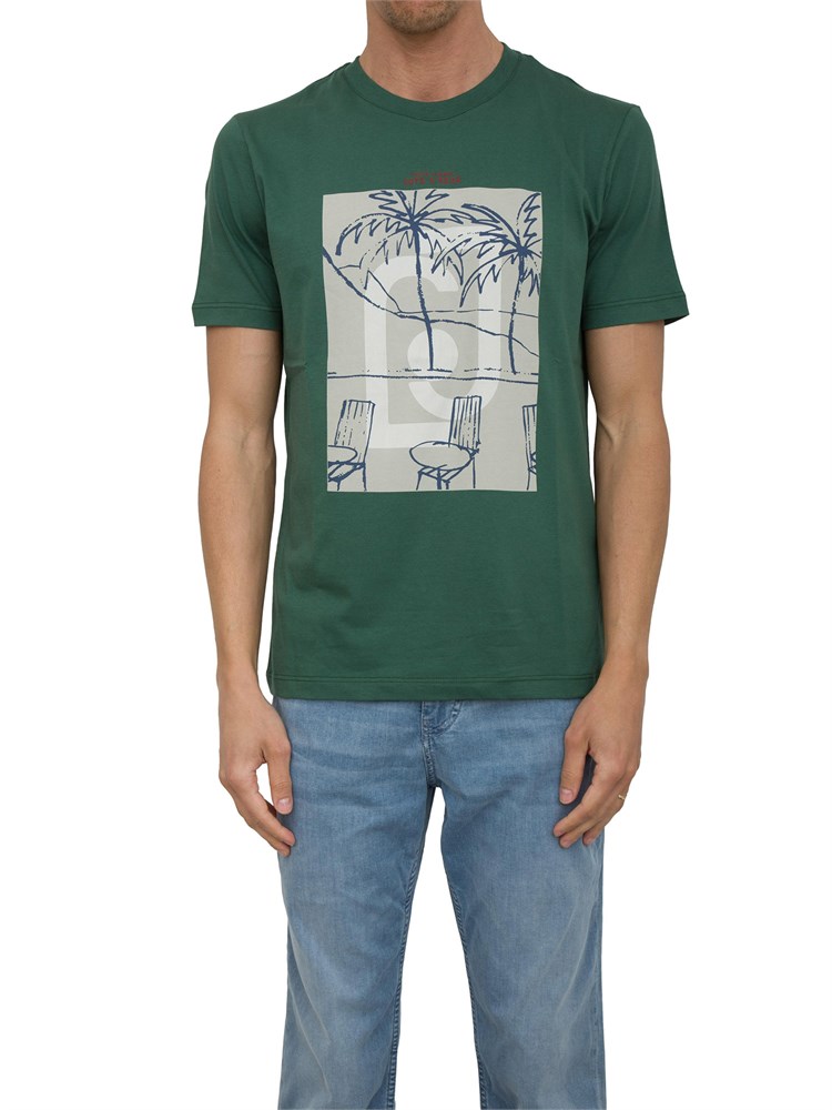 T-shirt Liu-jo verde con stampa Cote d'Azur