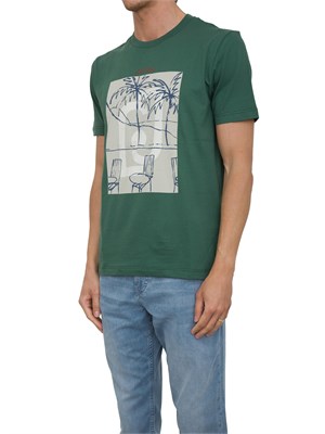T-shirt Liu-jo verde con stampa Cote d'Azur in UOMO