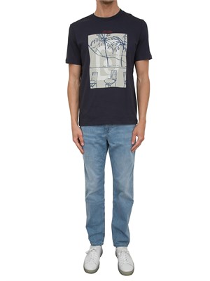 T-shirt Liu-jo blu con stampa Cote d'Azur in UOMO