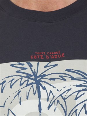 T-shirt Liu-jo blu con stampa Cote d'Azur in UOMO