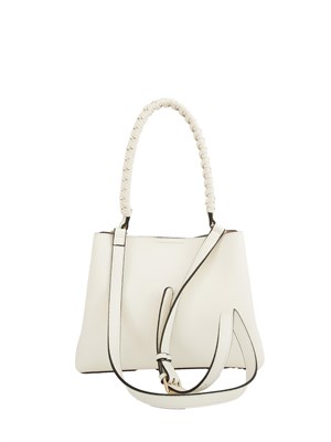 Borsa a spalla avorio Twinset manico intrecciato in DONNA