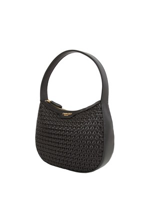 Borsa hobo nera Twinset lavorazione intrecciata in DONNA