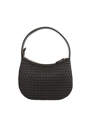 Borsa hobo nera Twinset lavorazione intrecciata in DONNA