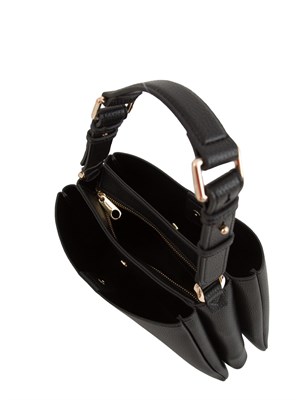 Borsa a spalla nera Twinset ecopelle martellata in DONNA