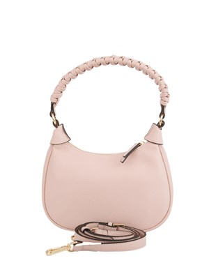 Borsa hobo rosa Twinset manico intrecciato in DONNA