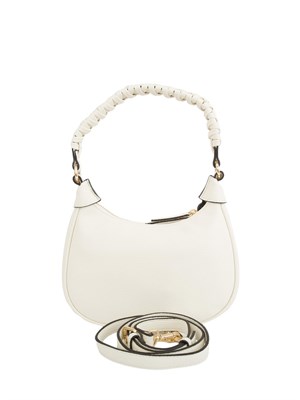 Borsa hobo avorio Twinset manico intrecciato in DONNA