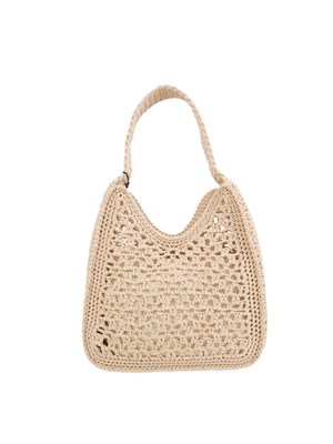 Borsa hobo Twinset modello crochet realizzato a mano in DONNA
