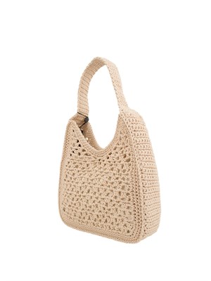 Borsa hobo Twinset modello crochet realizzato a mano in DONNA