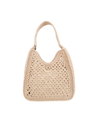 Borsa hobo Twinset modello crochet realizzato a mano in DONNA