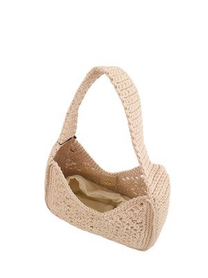 Borsa hobo Twinset modello crochet realizzato a mano in DONNA