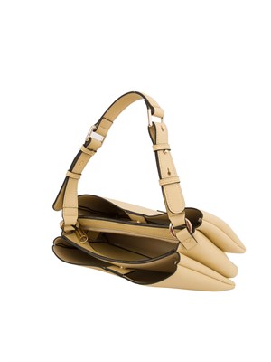 Borsa a spalla gialla Twinset ecopelle martellata in DONNA